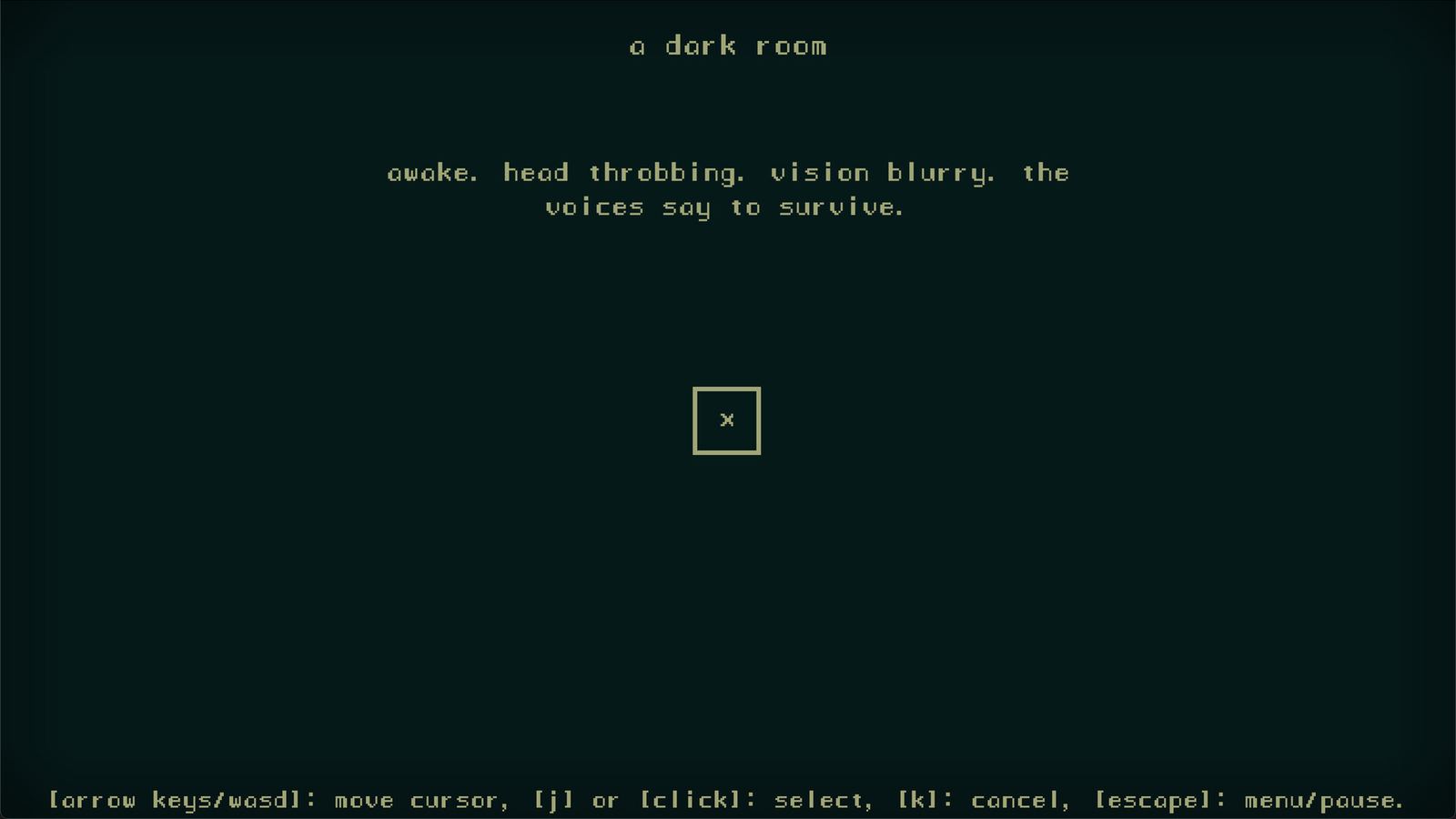 A Dark Room gameplay: the fire