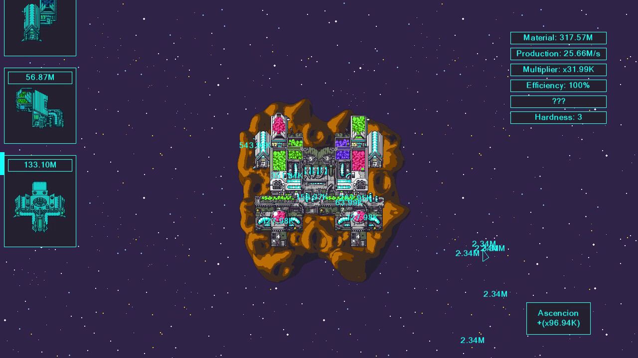 Asteroid Core gameplay