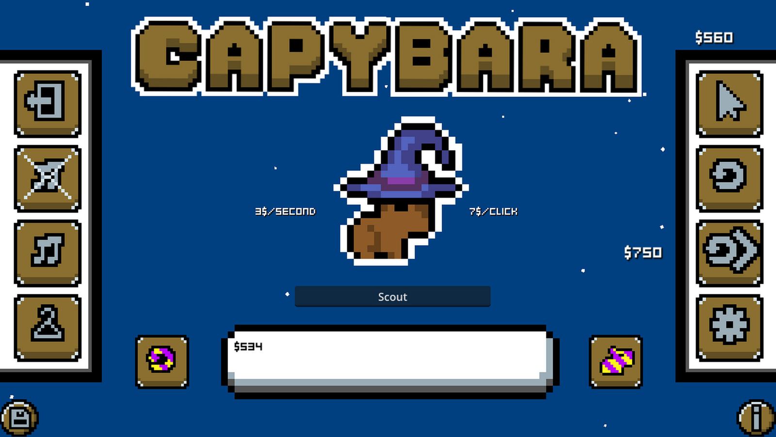 Capybara Achievement Clicker gameplay