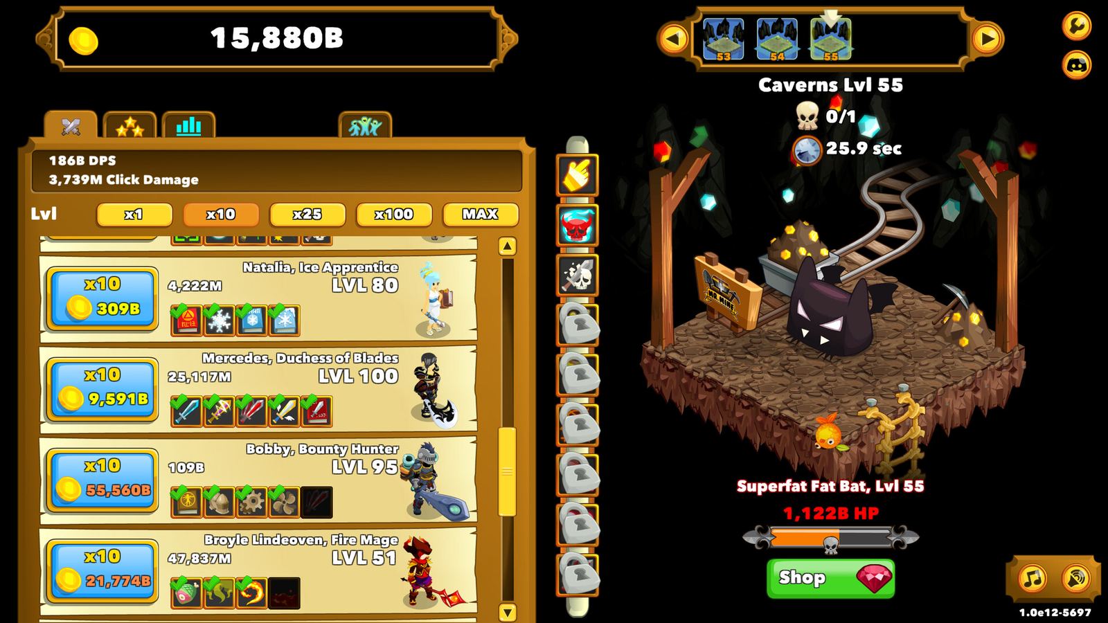 Clicker Heroes gameplay