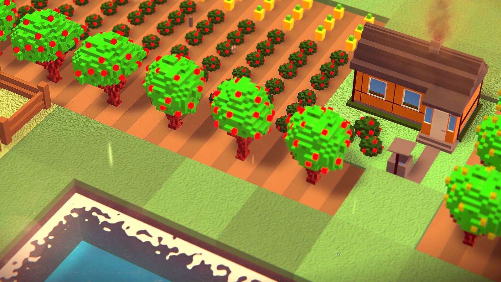 Desktop Farm Remastered gameplay: the voxel plot