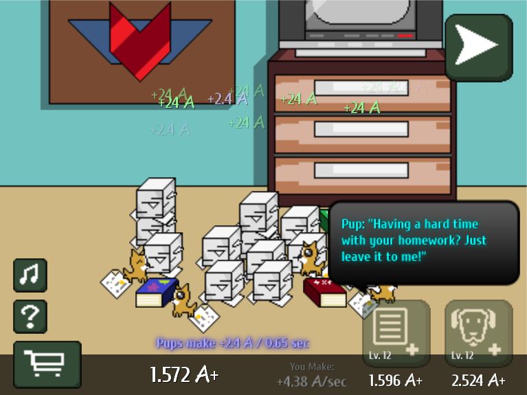 Dog Vs. Homework gameplay: the pack
