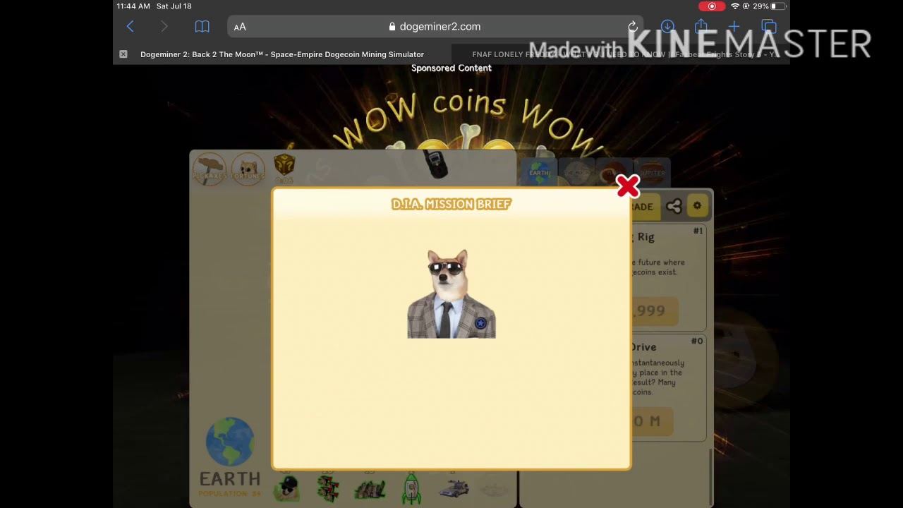 DogeMiner gameplay: the mine