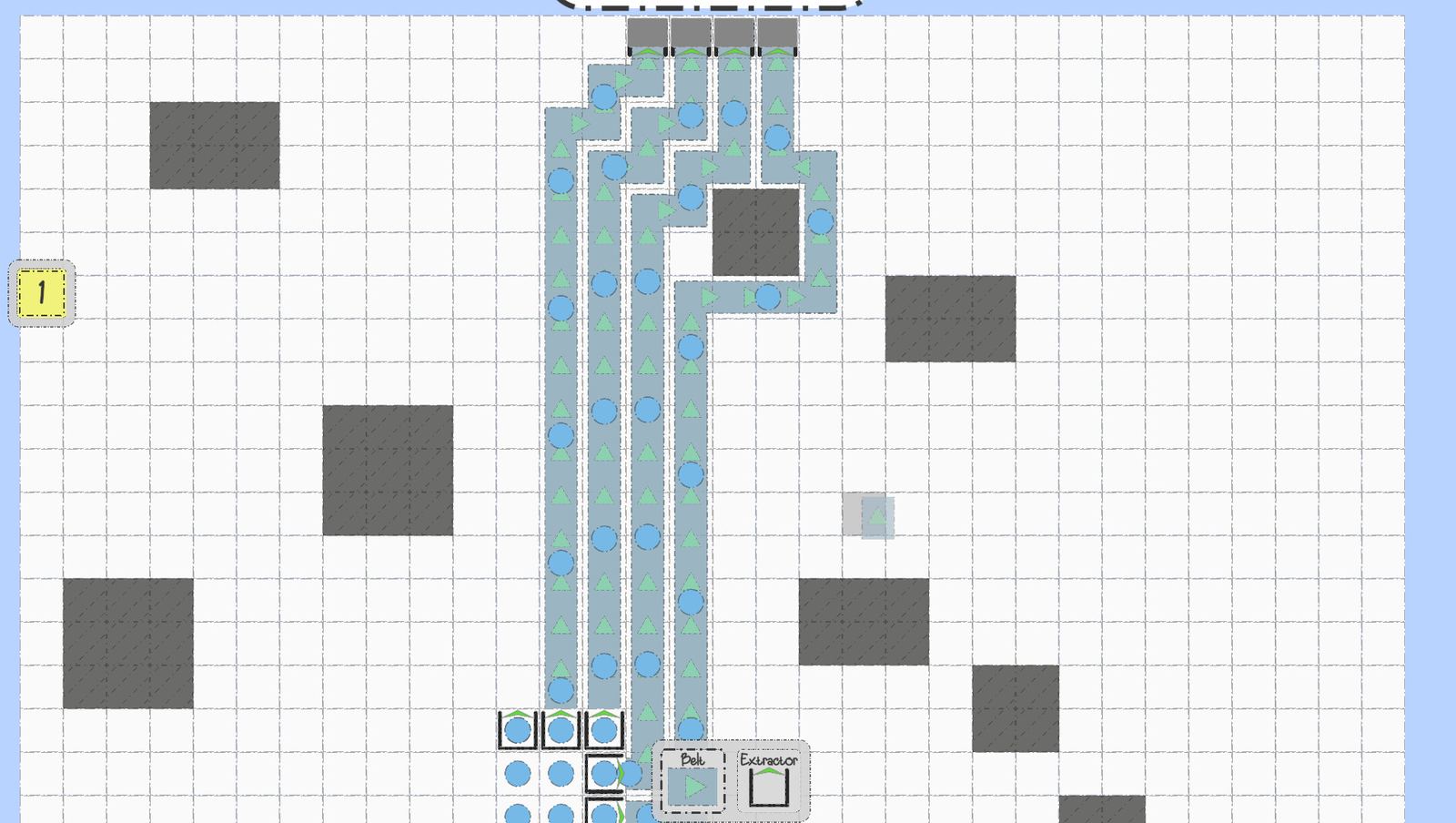 Doodle Factory gameplay: a fresh board