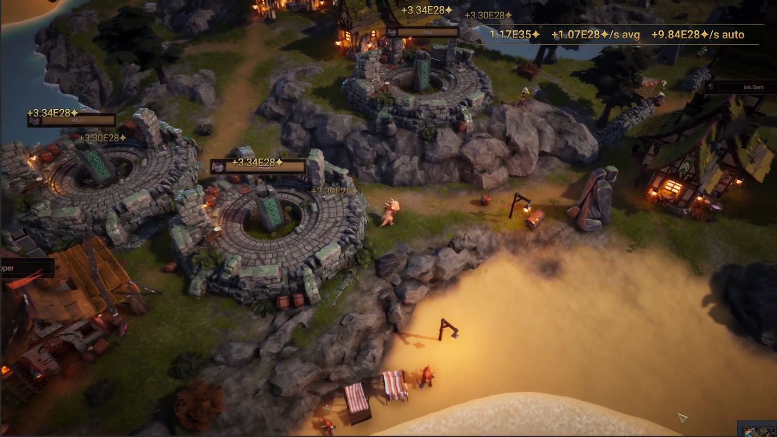 Dragon Forge cursed landscape and city building