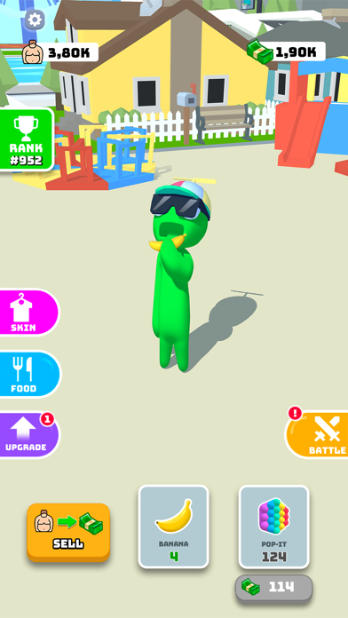 Eating Hero gameplay: the rainbow monster