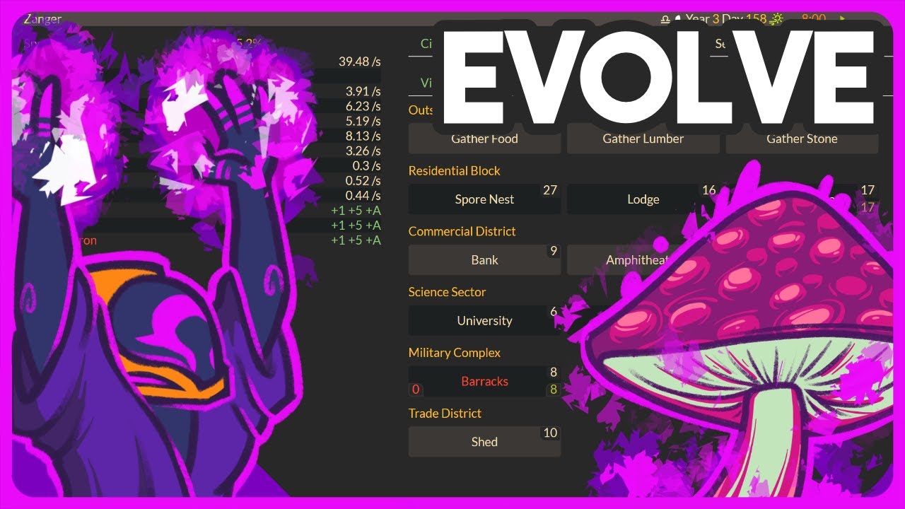 Evolve overview: from ooze to orbit