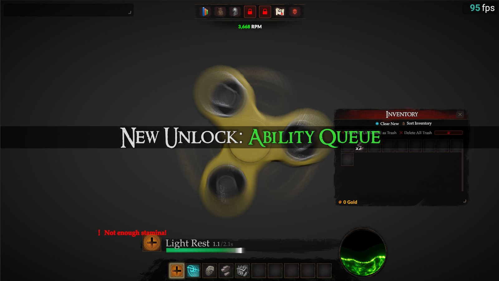 Fidget Spinner RPG crafting