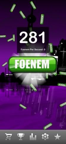 FOENEM Clicker gameplay: the button