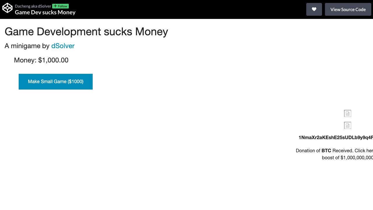 Game Development Sucks (Money) key art