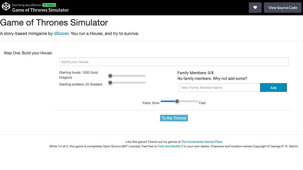 Game of Thrones Simulator key art
