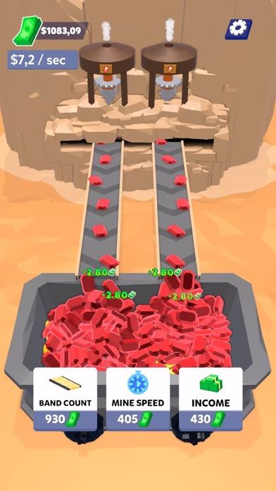 Gem Clicker gameplay: conveyor belts