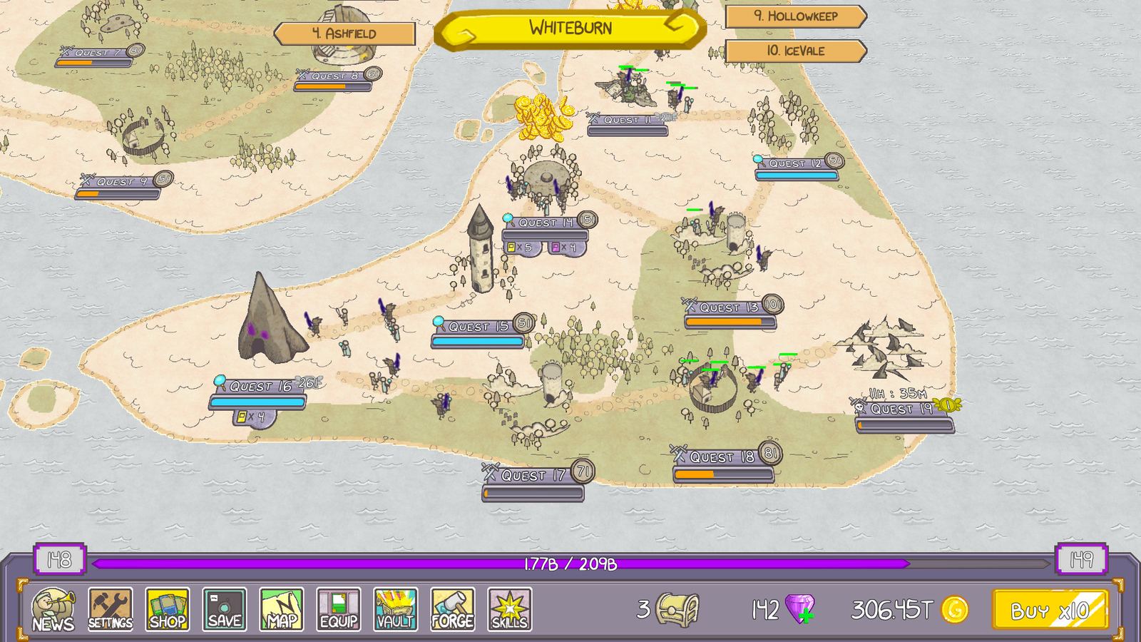 Guild Quest gameplay