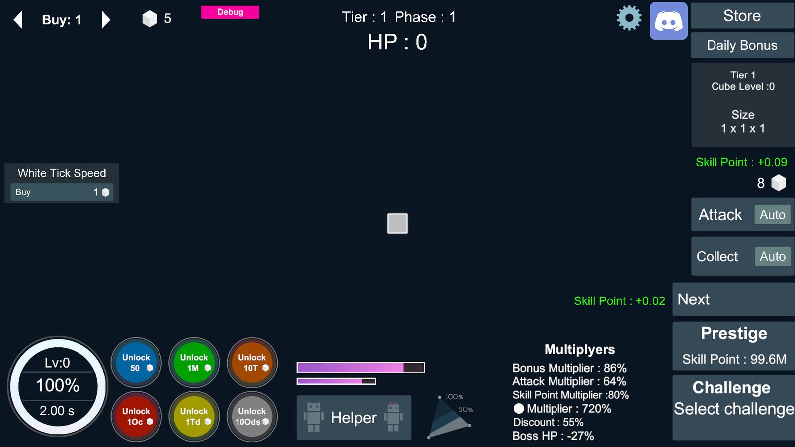 Incremental Cubes gameplay