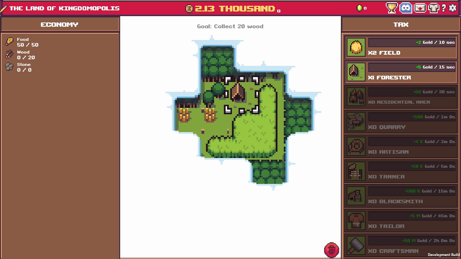 Kingdom Incremental gameplay: the settlement