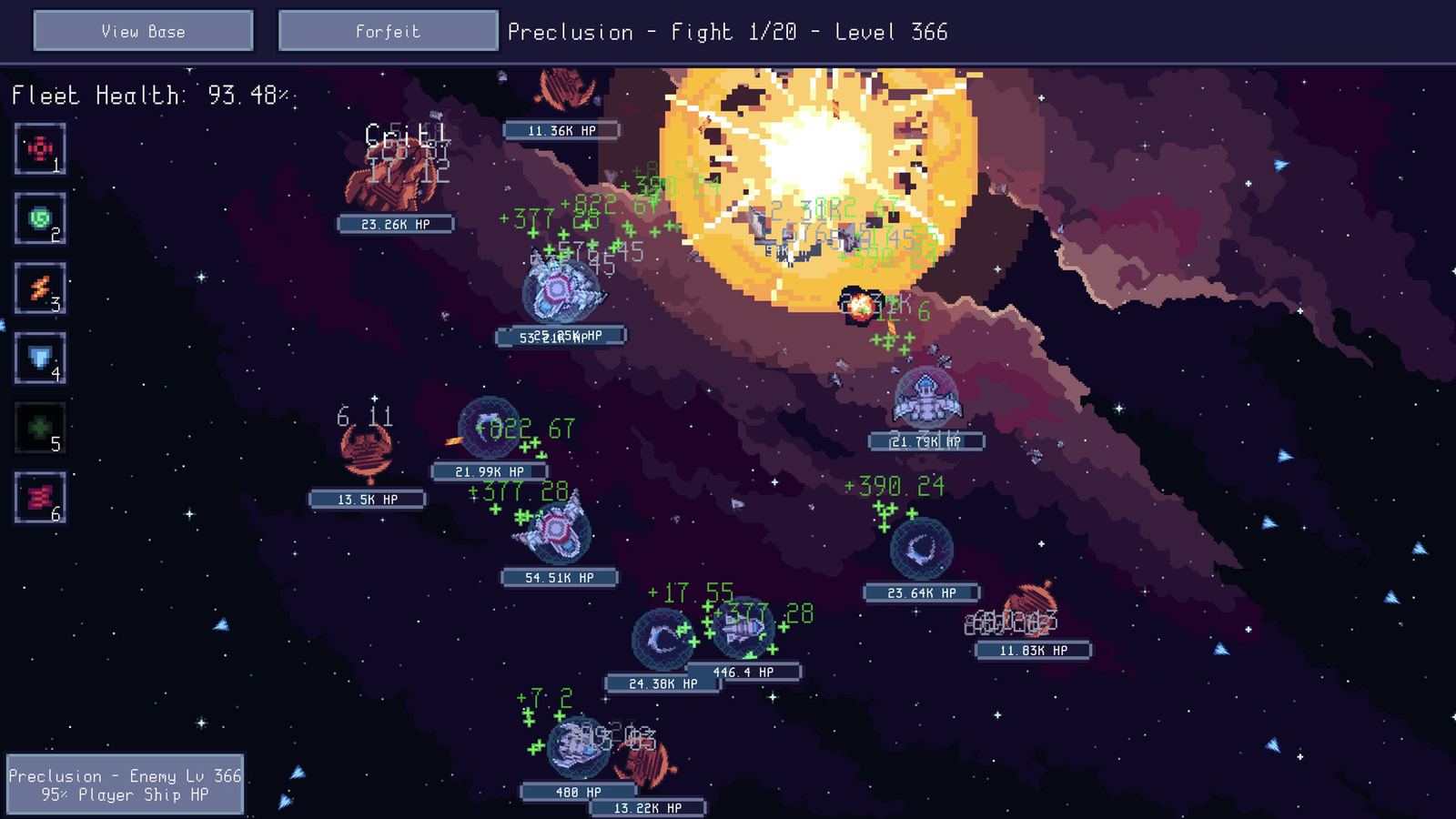 Lazy Galaxy 2 fleet combat