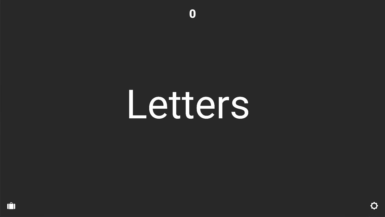 Letters gameplay