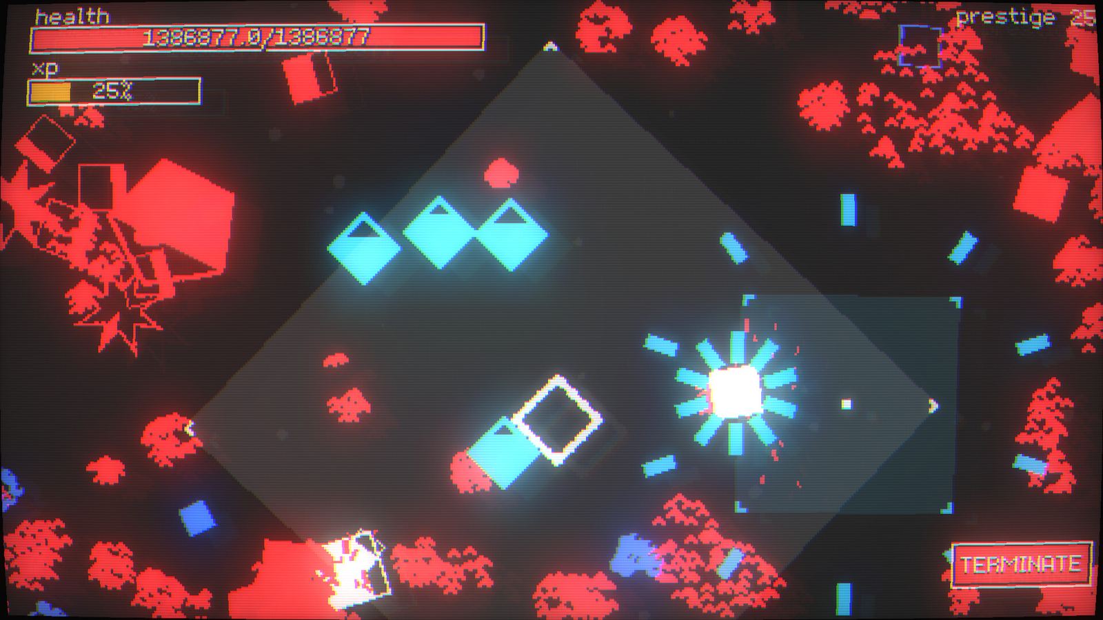 Nodebuster gameplay: upgrades compounding destruction