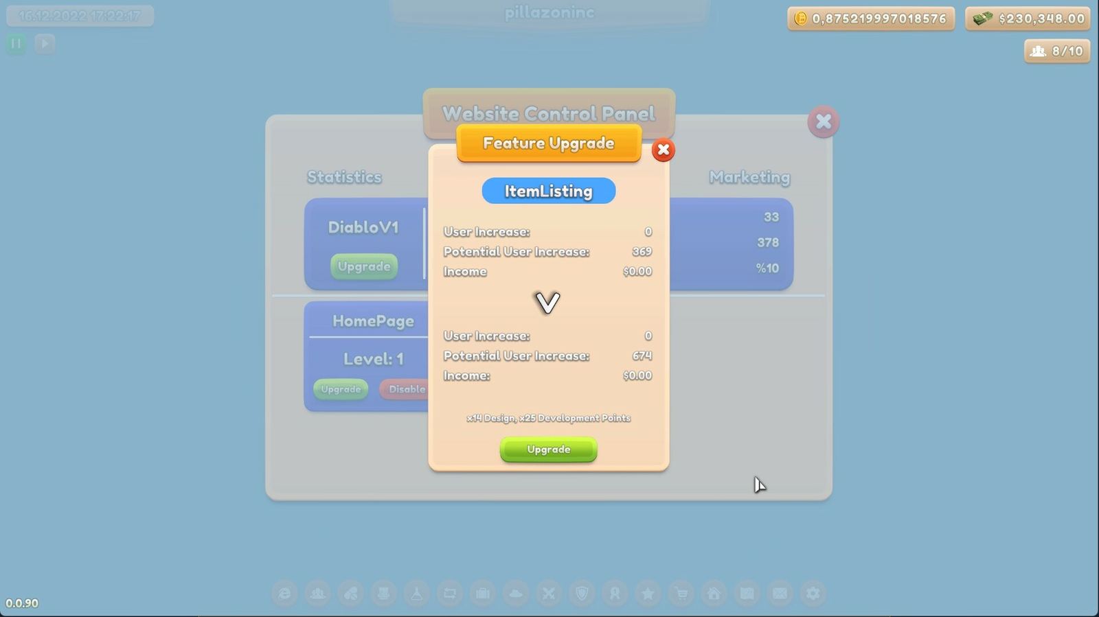Pillazon gameplay: staff and office management